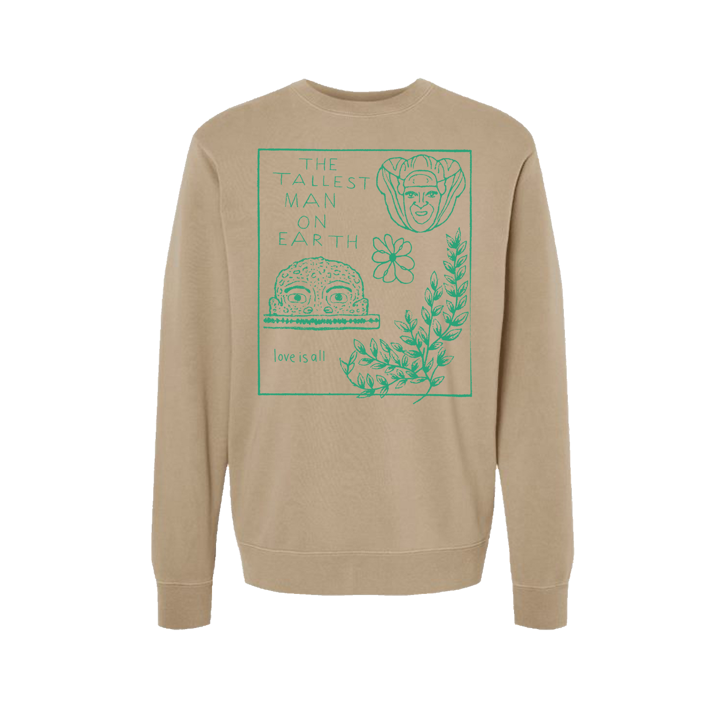 Love Is All Crewneck (Pigment Sandstone)