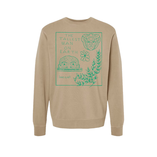 Love Is All Crewneck (Pigment Sandstone)